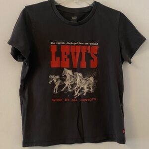 Levi's Dark Gray Tee with Subtle Logo
